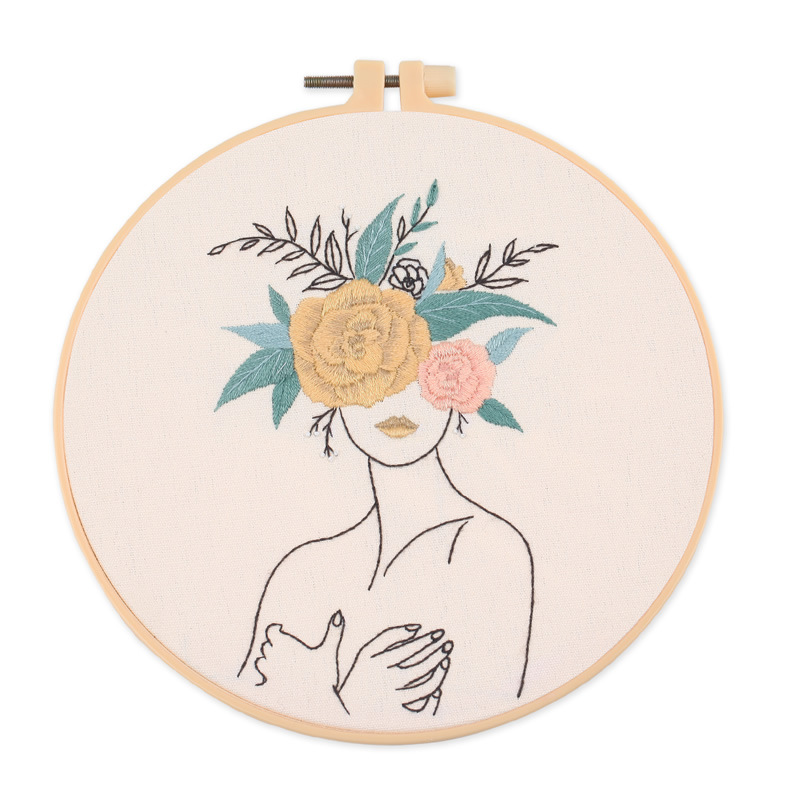 Botanical Beauty DIY Sunflower Embroidery Kit Creative Stitching Set for Adults Adult Body Art Embroidery DIY Embroidered
