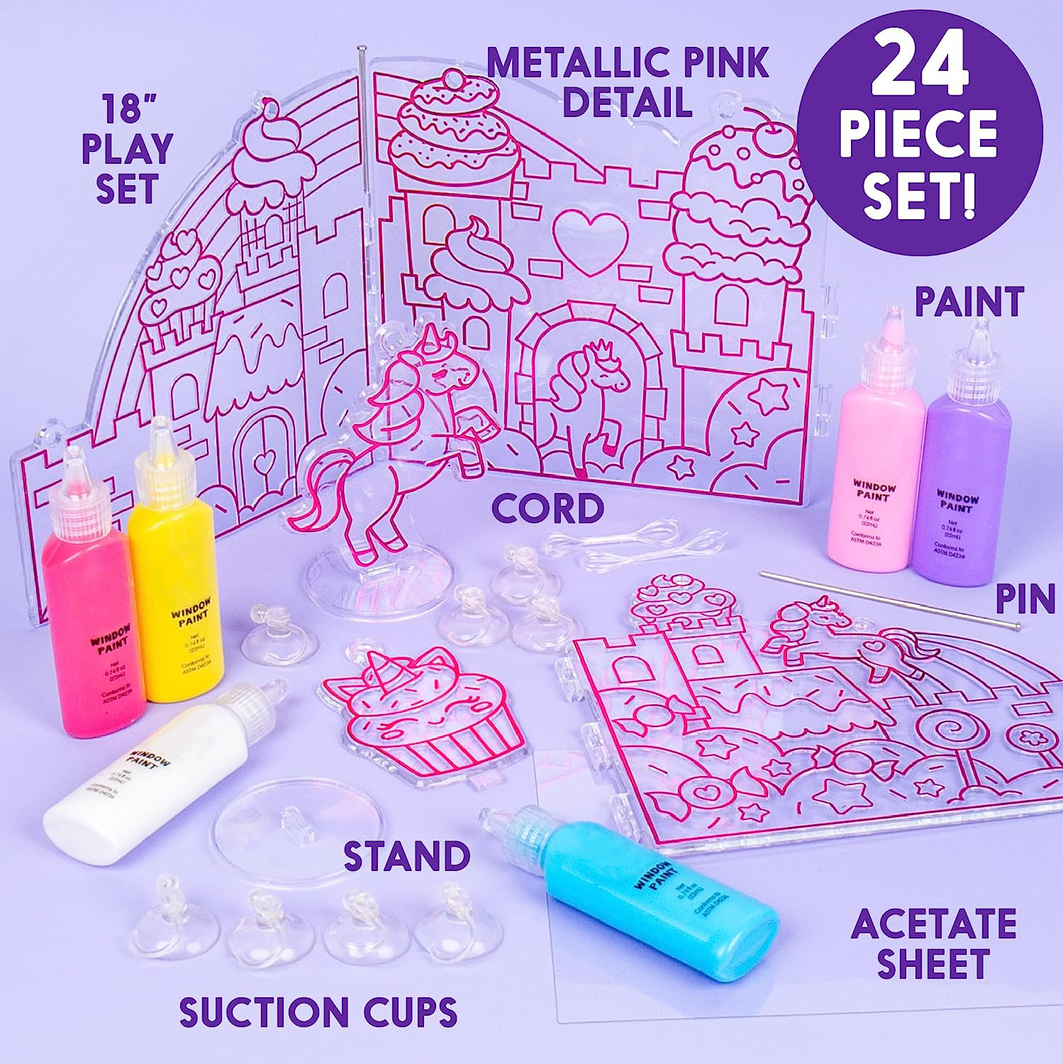 Acrylic Drawing Gift and Crafts Custom Toy Holiday Decoration Non Toxic 3D Window Art Craft Kit for Kids
