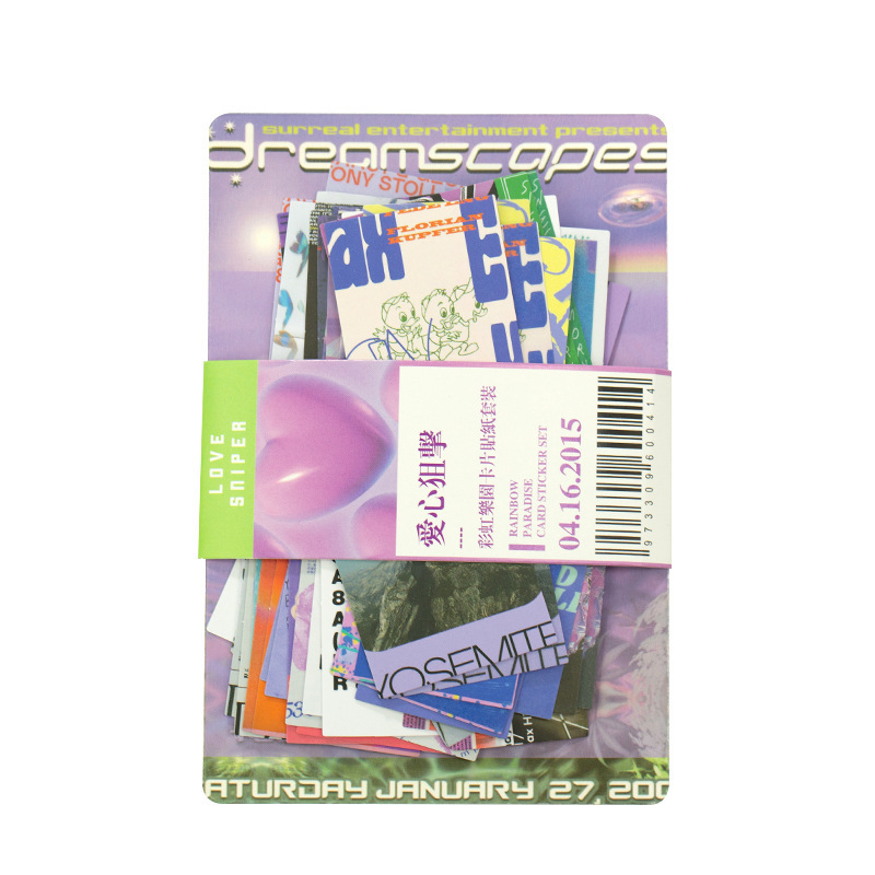 Creative Scrapbooking Decoration Card and Stickers Set Journal Diary Planner DIY Stickers Stationery Set 30 Cards+30 Stickers