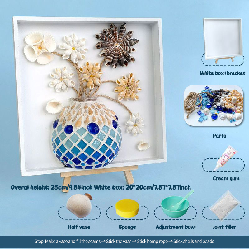 Cream Glue Mosaic Frame Craft Kit detail 5