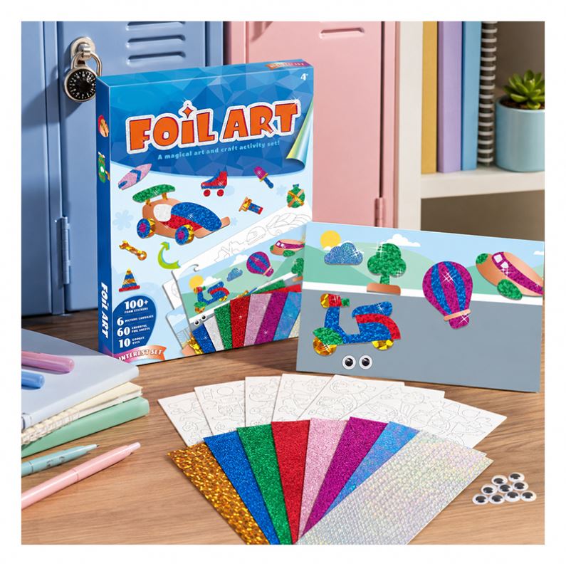 Forest Wildlife DIY Foil Art Craft Kit Metallic Foam Stickers Screenless Creative Activity Birthday Surprise for Kids