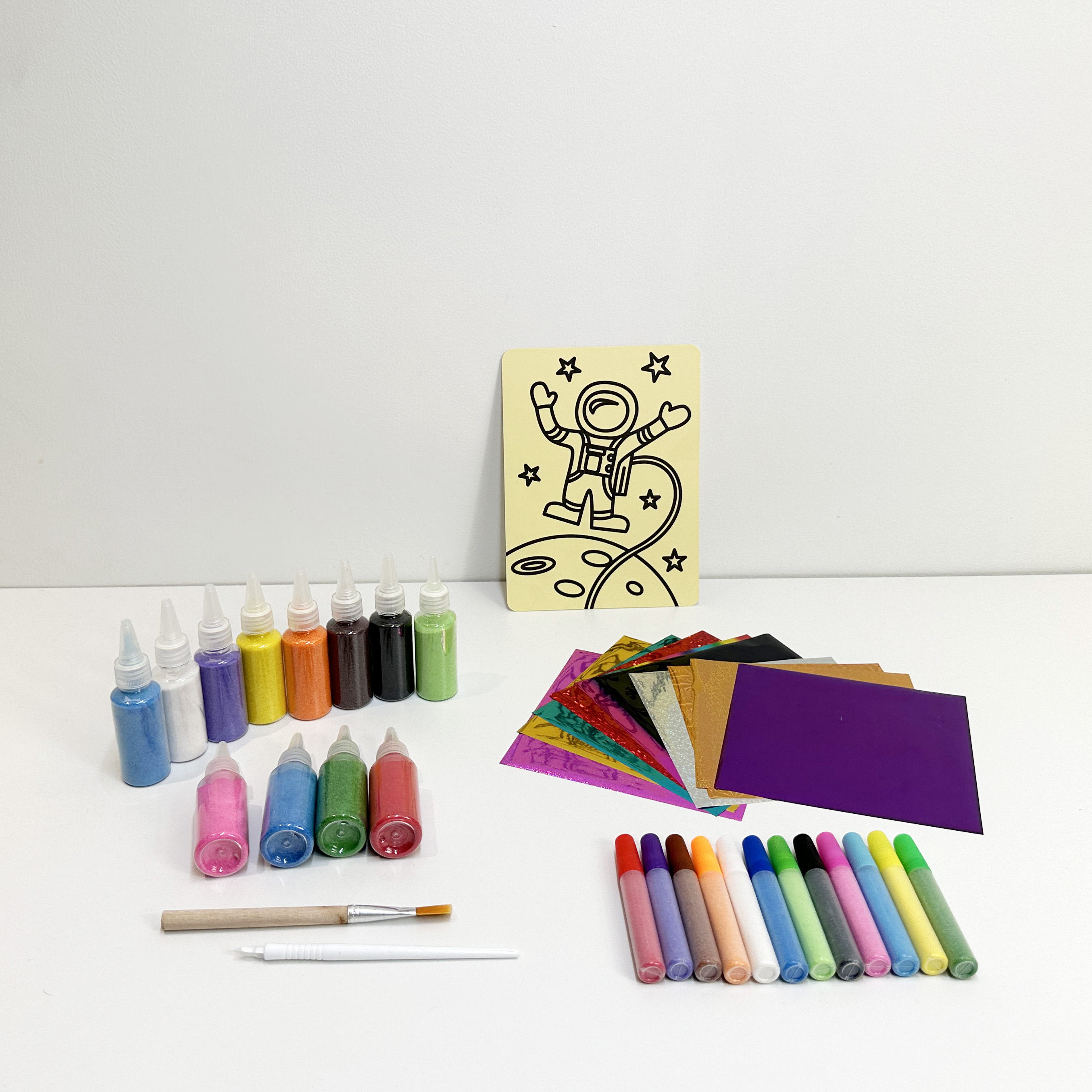 Sand Art Kits Sheets for Kids With 6 Sheets Sand Art Painting Cards Sand Arts and Crafts Kit for DIY Drawing