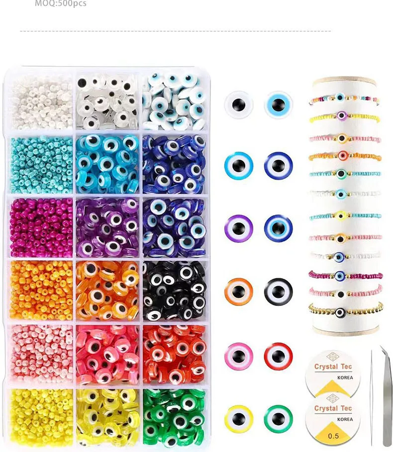 Clay Polymer Beads Flat Round Spacer Heishi Craft Kit