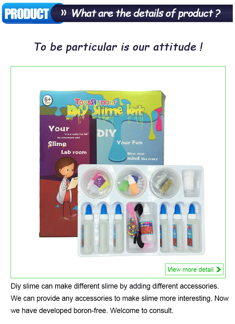DIY Slime Making Kit Creative Educational Toys Kids Lab Glue Activator Diy Slime Set with Squishy Toys