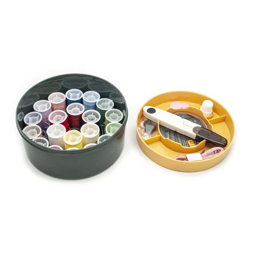 DIY Craft Plastic Storage Box Colorful Travel Sewing Kits Bag for Beginner