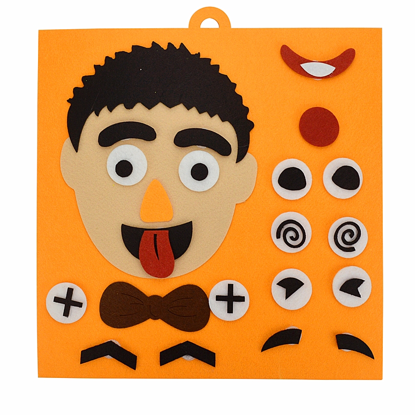 Customized Toddler Children Felt Busy Board DIY Activity Toy Emotional Expression 1-6 Years Old Puzzle Game Early Education