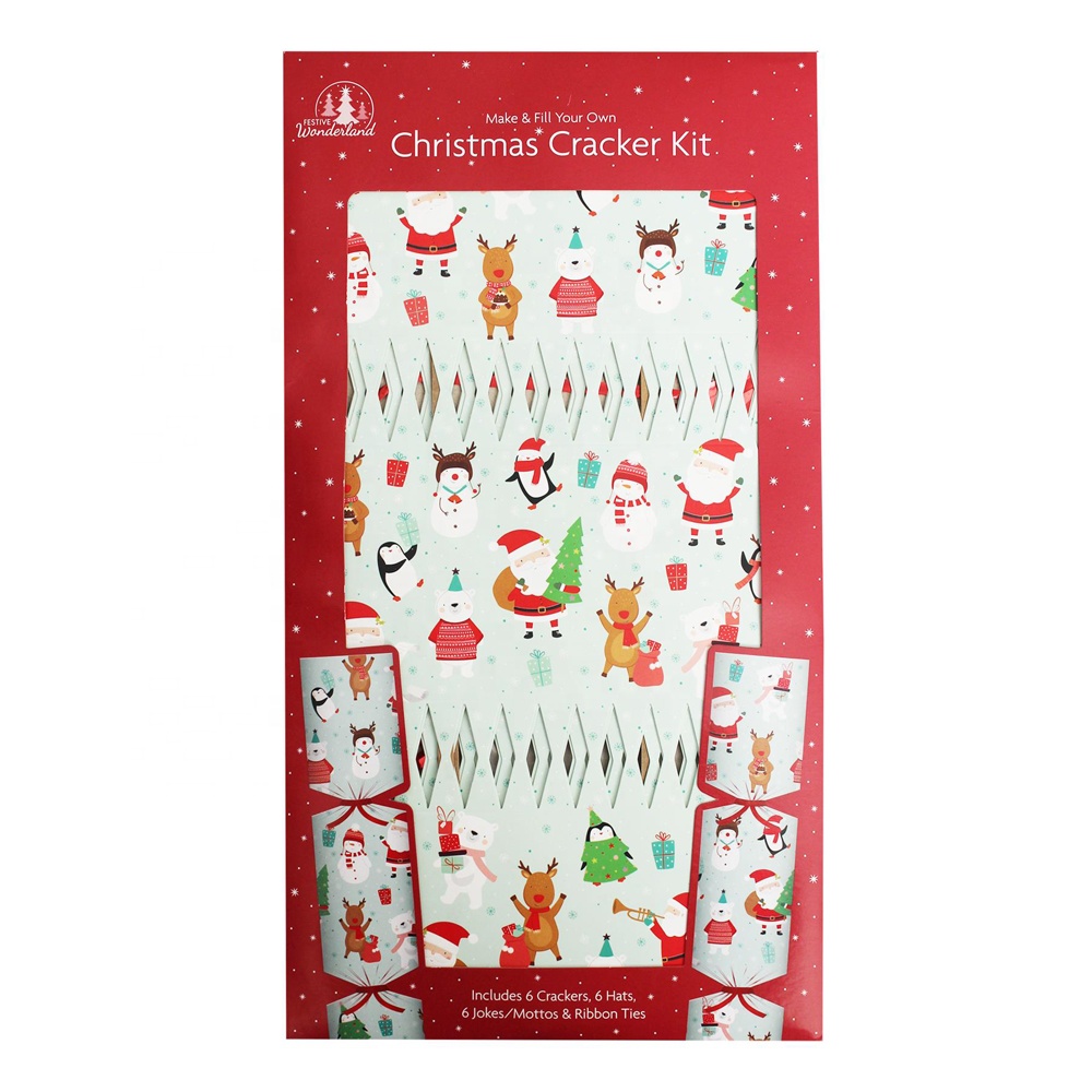 Factory Wholesale Plastic-Free DIY Christmas Crackers Kit Homemade Christmas Crackers Kit