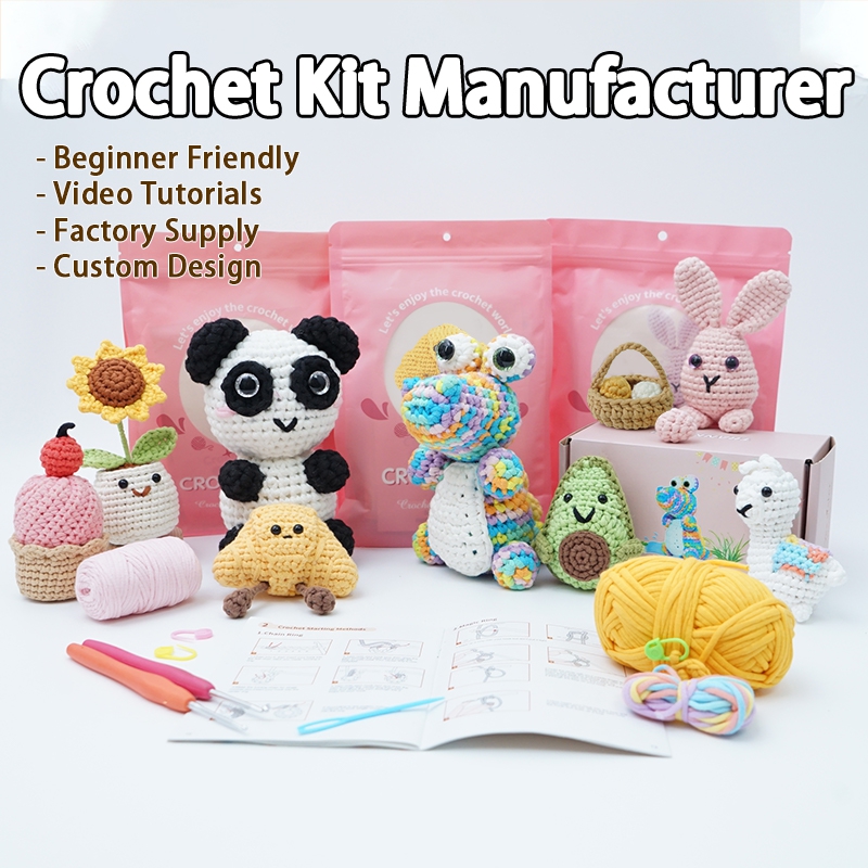 Customizable DIY Cute Sewing Floral Animal Embroidery Kit Hand-Knitted Home Decoration Crochet Kit for Beginners Souvenirs