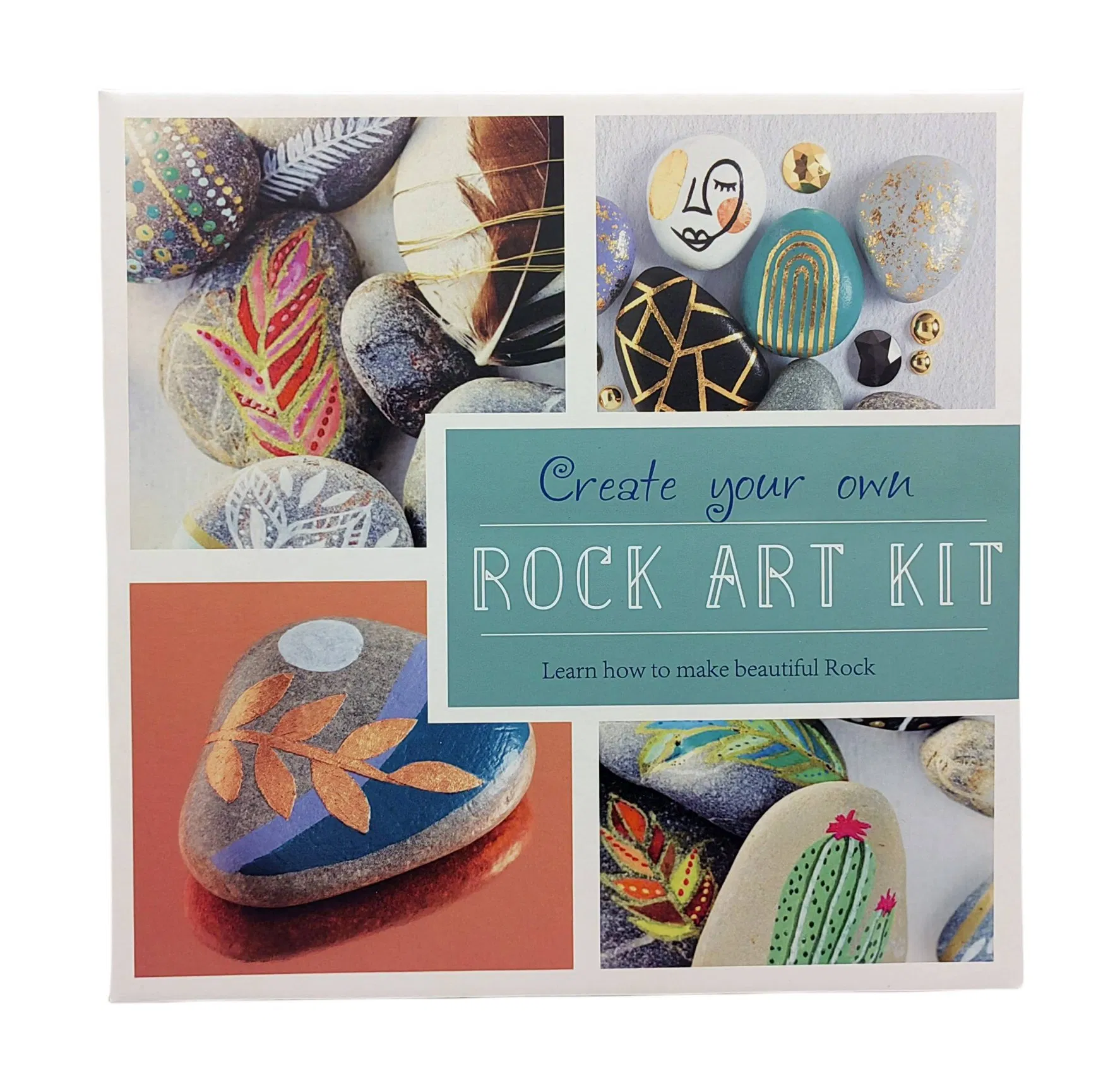 DIY Rock Painting Kit Nature Stone Foil Art and Craft Drawing Toy Kit
