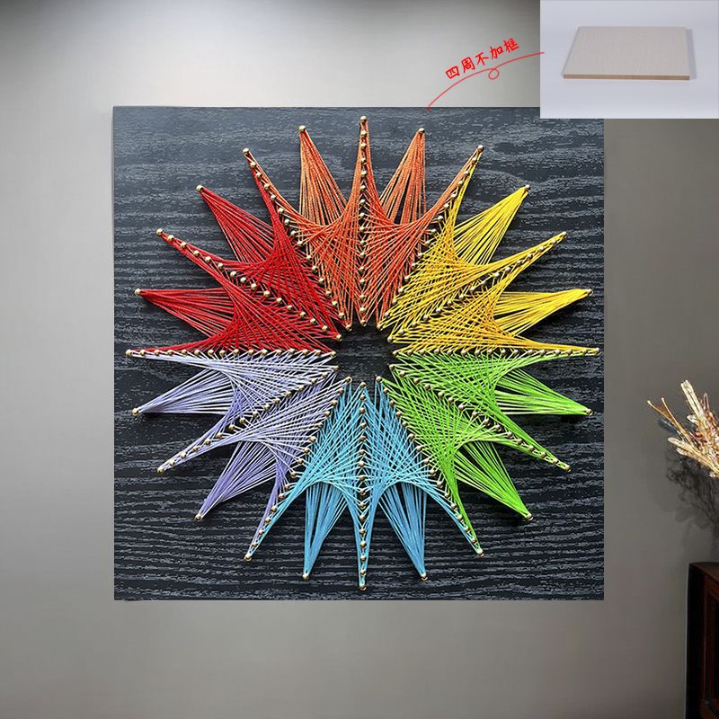 DIY 3D Wood String Art Crafts Kit for Adults Beginner Unique Women Gift (Round 30x30cm) Durable Retro Romance