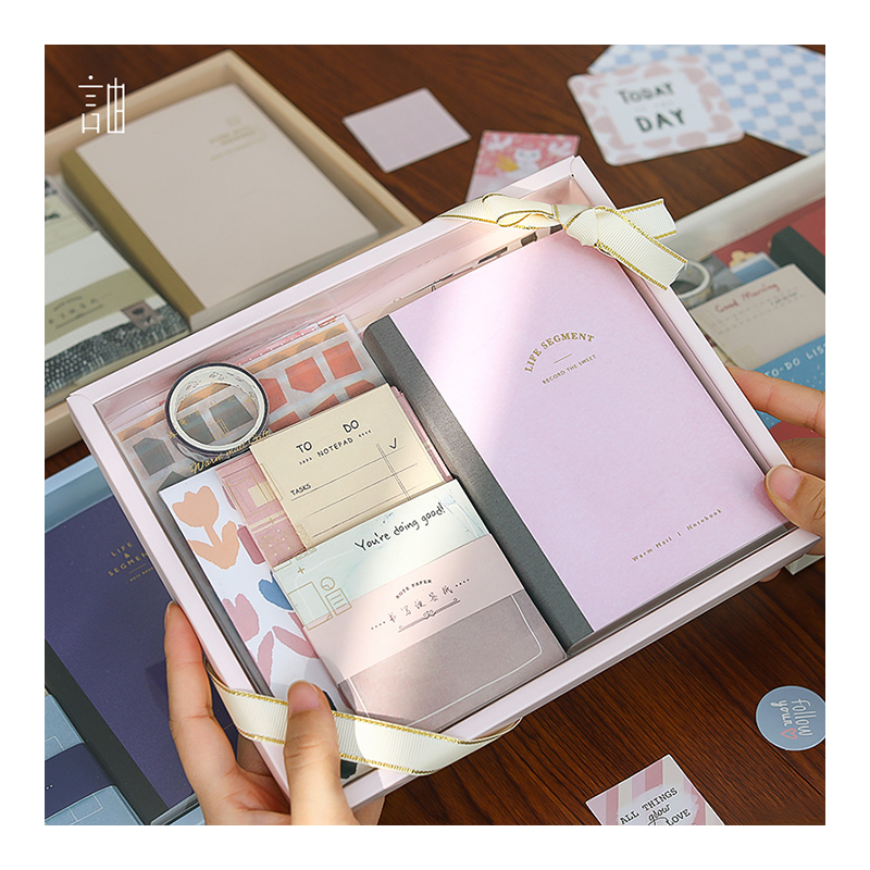 Handbook Stationary Set A6 Color 128 Sheets Notebook Gift Set Scrapbooking Journal DIY Kit