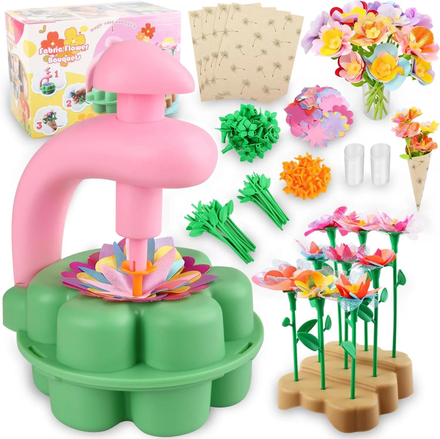 DIY Fabric Flower Bouquet Craft Kits for Creative Fun