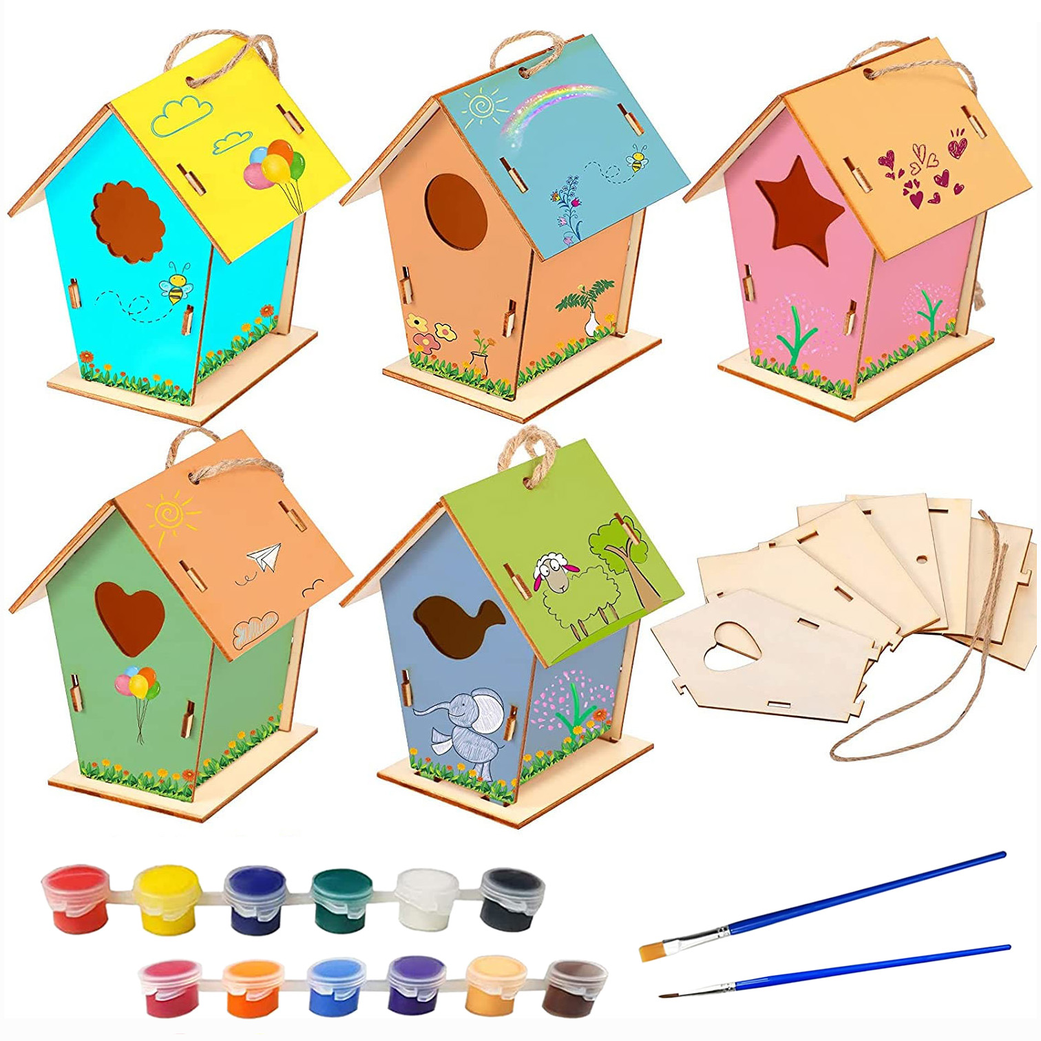 DIY Bird Feeder Kit DIY Wooden Arts Crafts DIY Bird House Kit Kids