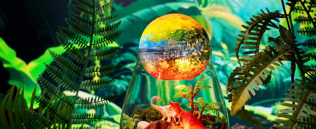 Kids DIY Dinosaur Terrarium Kit Moon Lamp Flower Pots