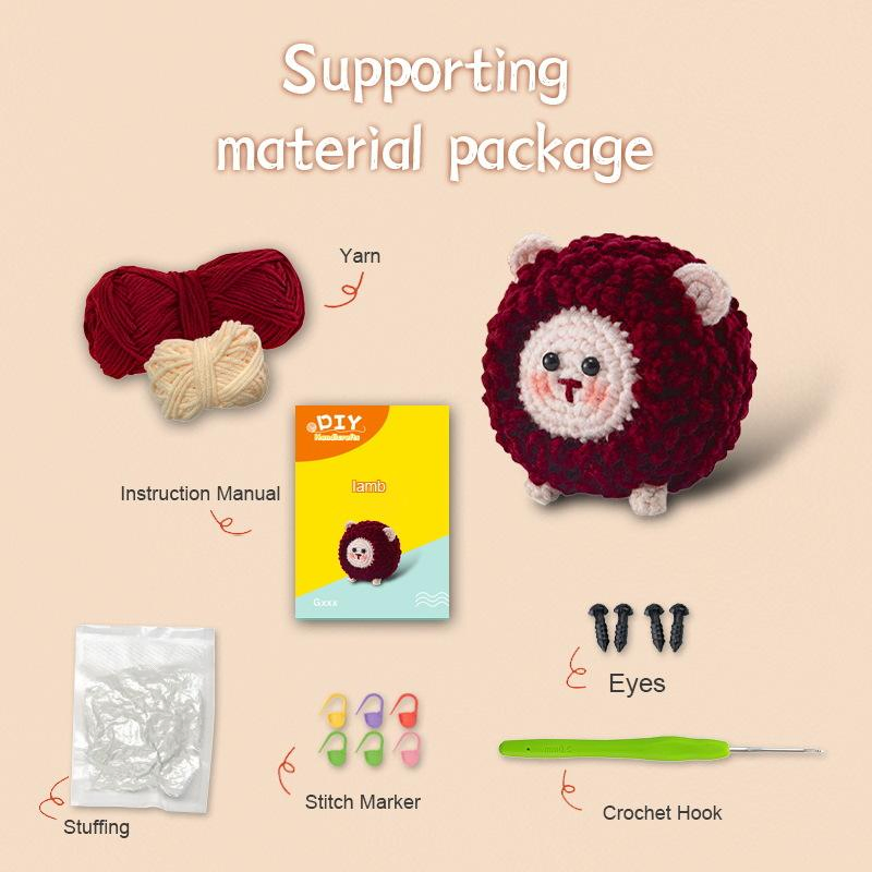 DIY Crochet Kit for Adults and Kids Animal-Themed DIY Sewing &amp; Weaving Craft