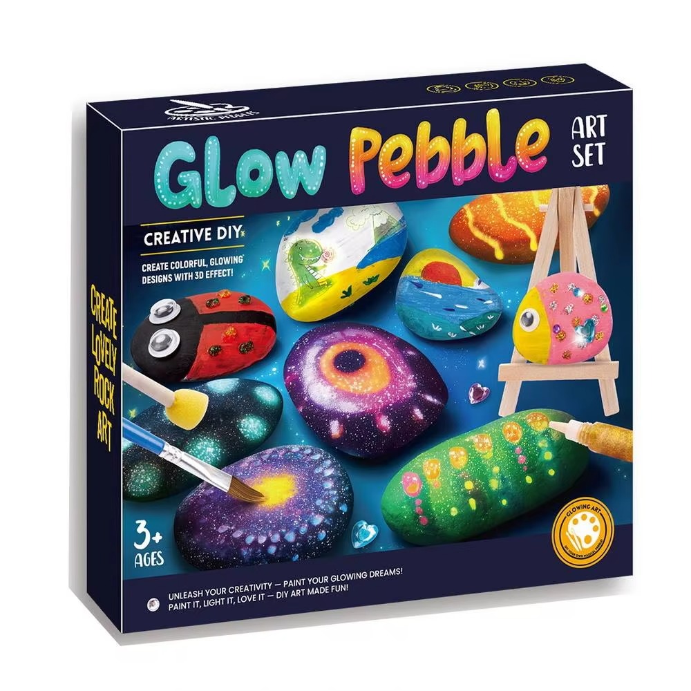 STEM Educational Toys Glow in the Dark Rock Painting Kit Craft Gifts Drawing Product for Boys and Girls