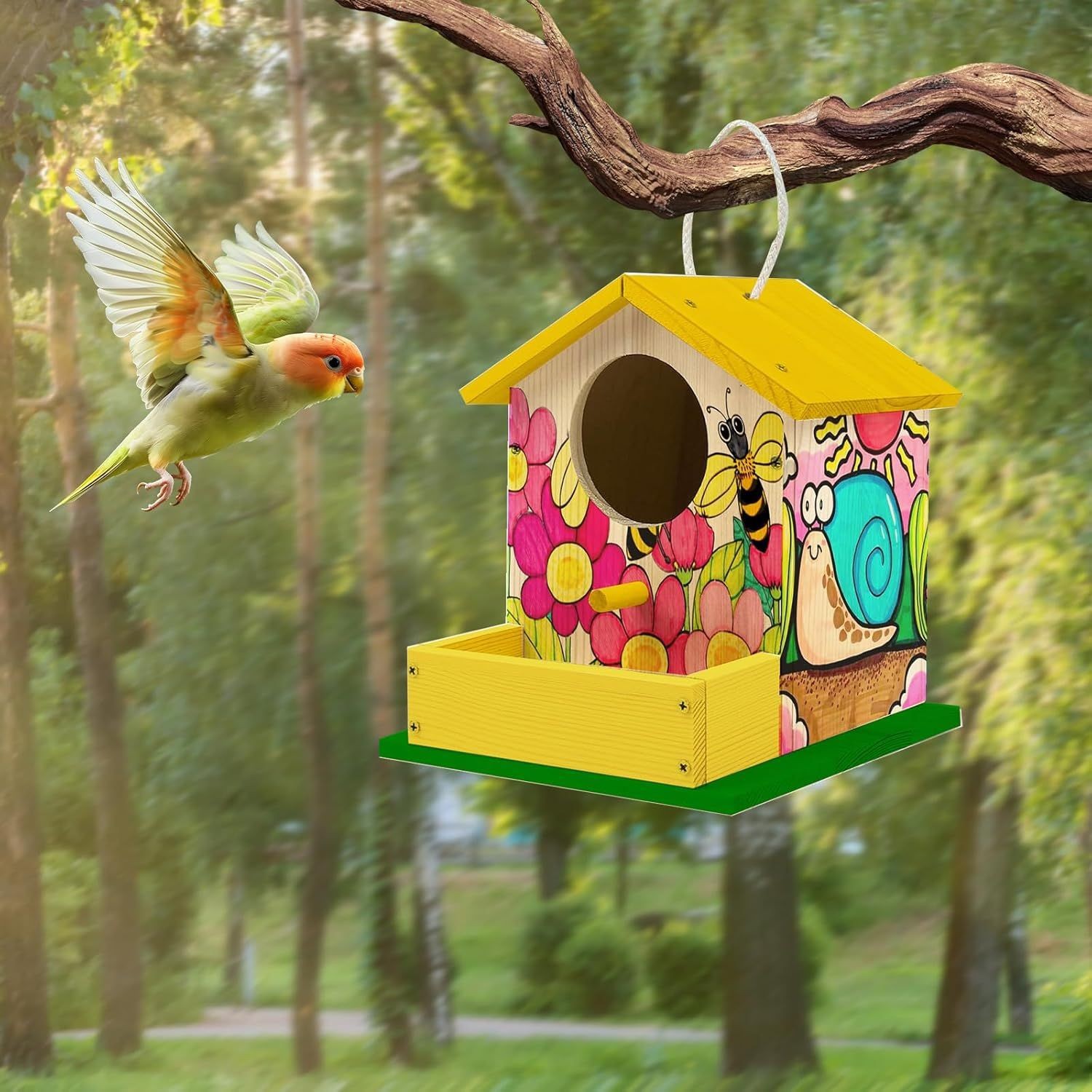DIY Pine Wooden Birdhouse Craft Kit Detail 4