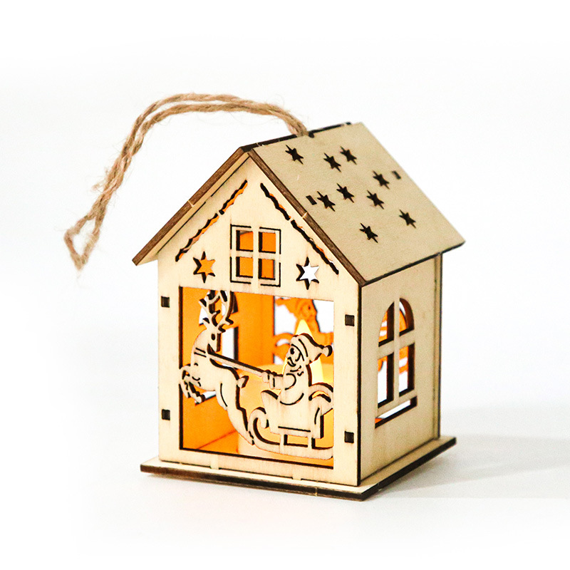 Christmas wooden ornaments uncolored
