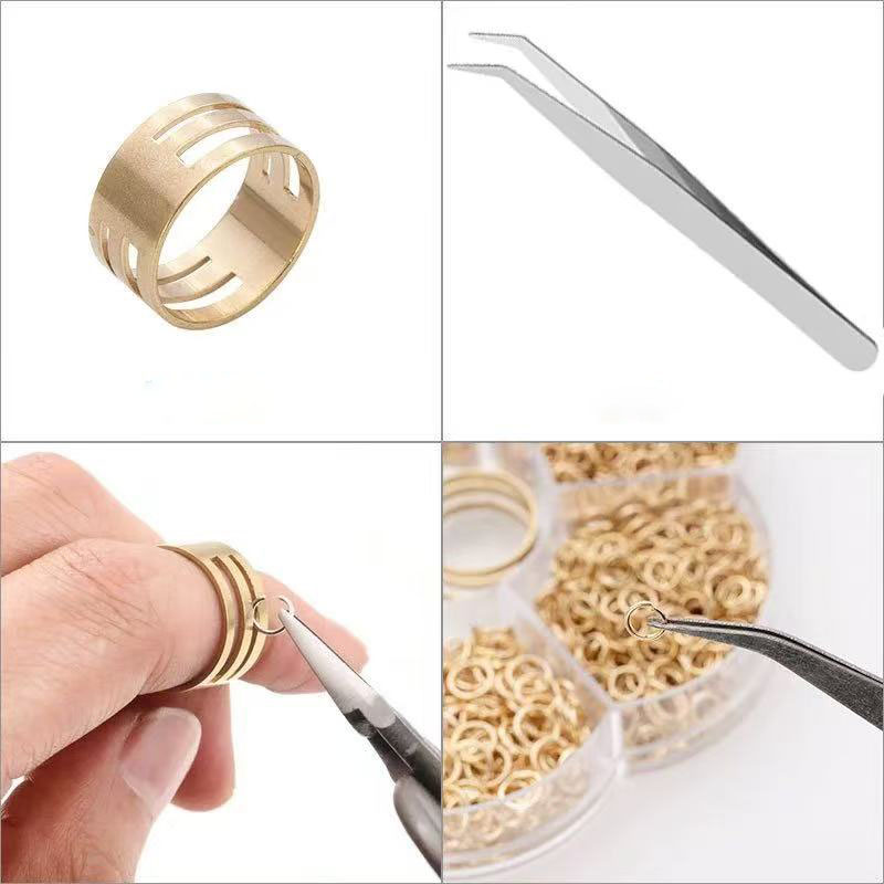 1000pcs DIY Jewelry Making Kit Metal Jump Rings for Earrings Bracelets Necklaces