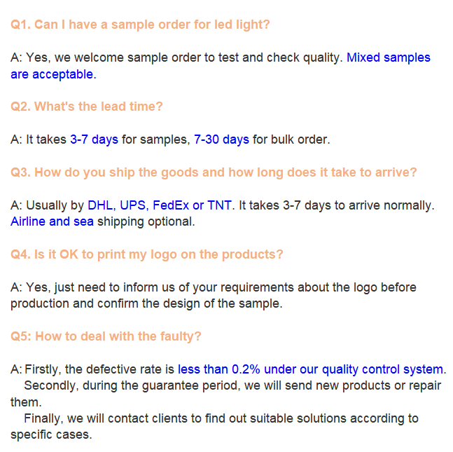 FAQ banner