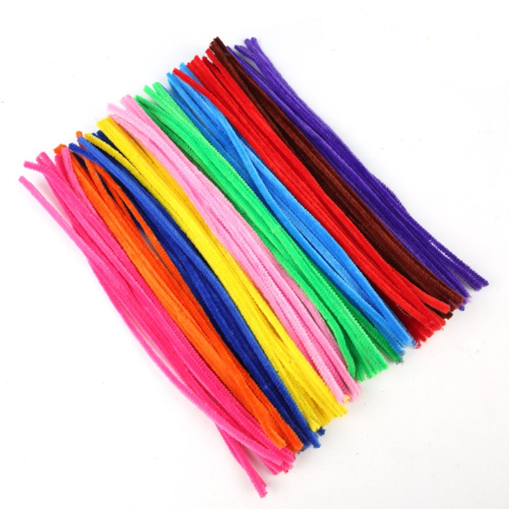 Optional Colorful Chenille Stem Custom Assorted Pom Poms Ecofriendly Handmade Folk Art Animal Pattern Kids DIY Kit Art Craft
