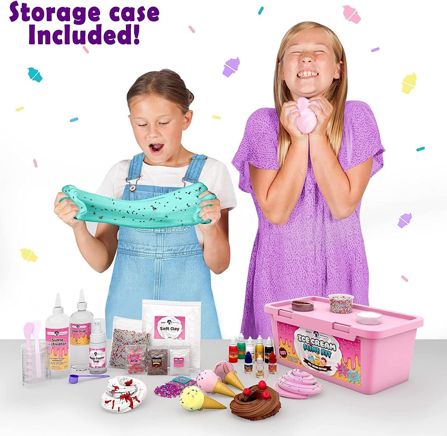 Hot Selling Fluffy Slime Kit Girls Toy Box DIY Make Ice Cream Slimes Fluffy Butter Cloud Foam Slimes Kit
