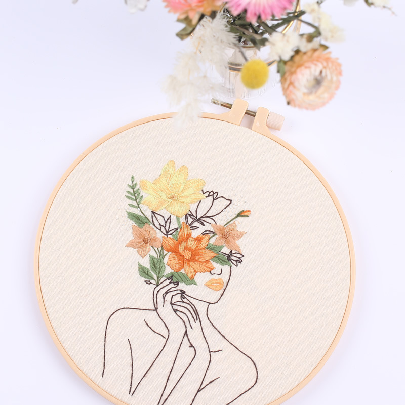 Botanical Beauty DIY Sunflower Embroidery Kit Creative Stitching Set for Adults Adult Body Art Embroidery DIY Embroidered