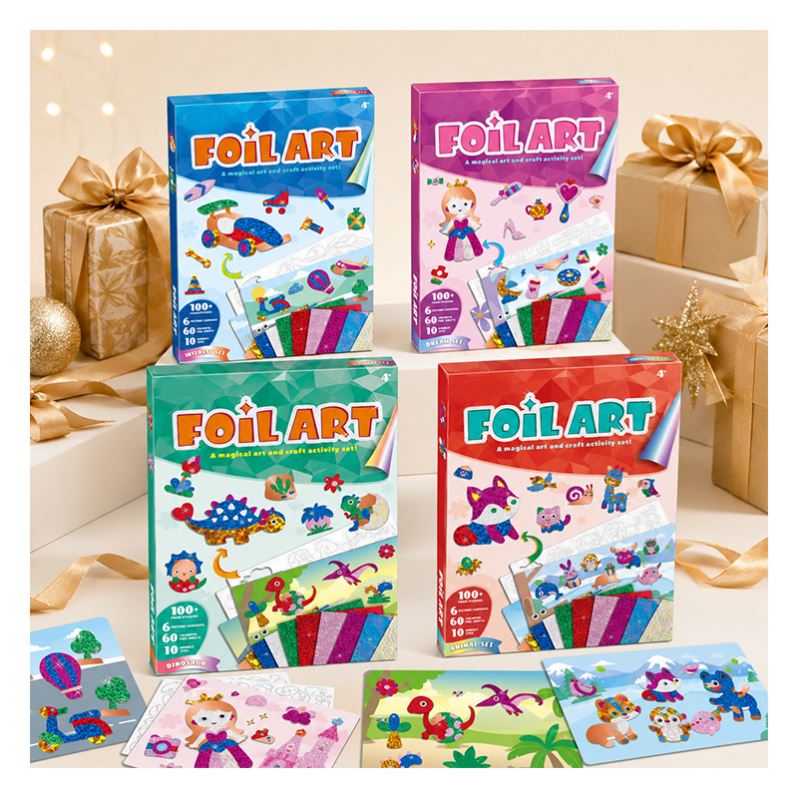 Forest Wildlife DIY Foil Art Craft Kit Metallic Foam Stickers Screenless Creative Activity Birthday Surprise for Kids