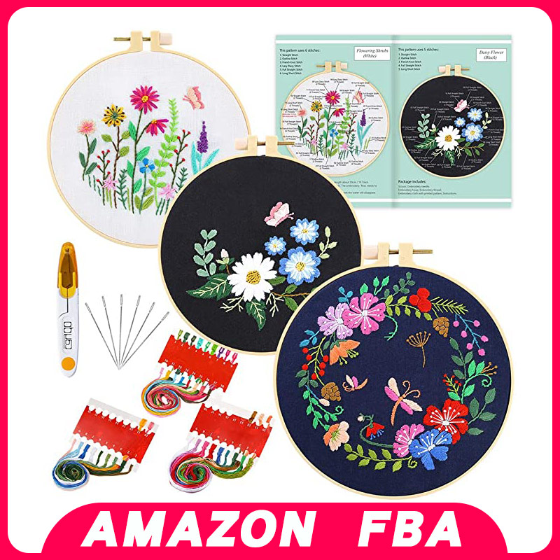 Wholesale Hand Embroidery Design Kit Cross Stitch Set Handmade Sewing Embroidery Kit for Adults Artwork