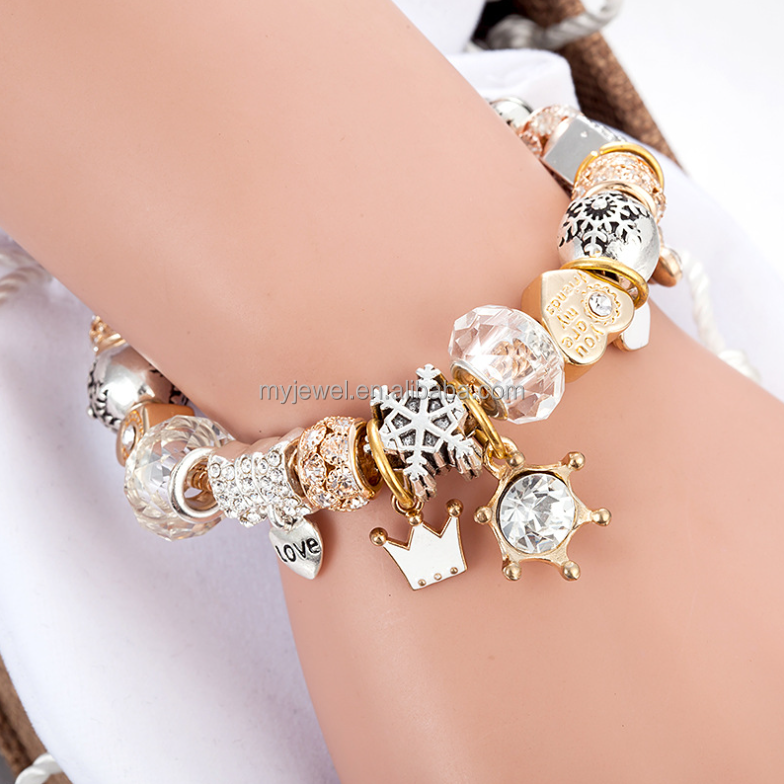 Art and Craft Gift Set Beads Making Kit DIY Bracelet Gold Color Making Kit for Christmas