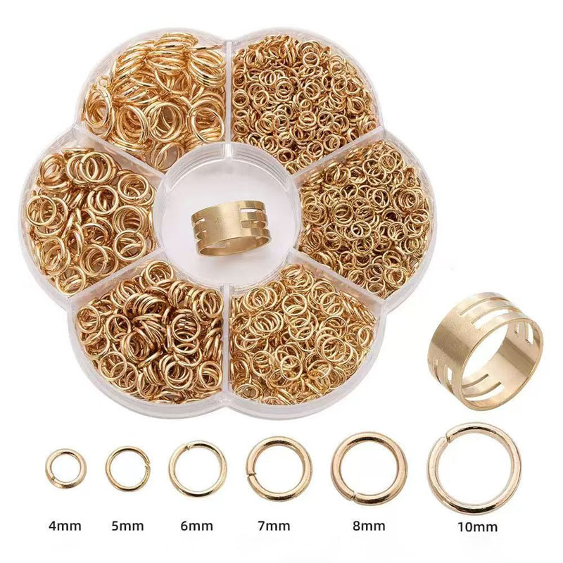 1000pcs DIY Jewelry Making Kit Metal Jump Rings for Earrings Bracelets Necklaces