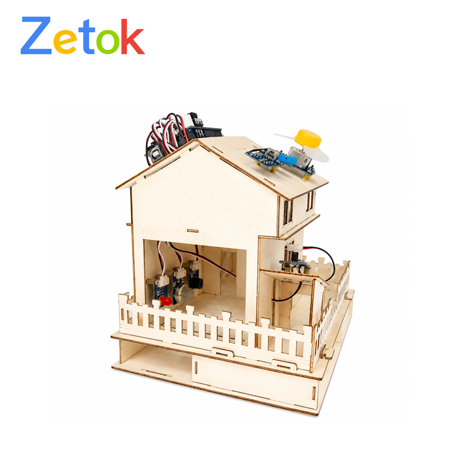 Zetok Smart House Electronic Kit Blocks Model Building Toys DIY Smart House Electronic Component DIY Projects STEM Age 8+