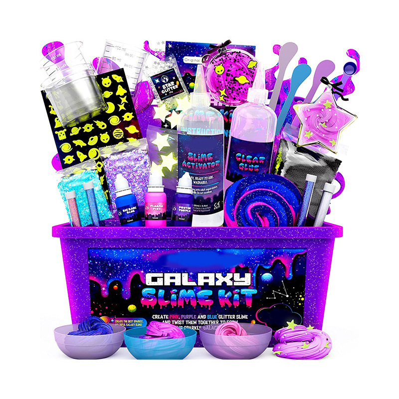 Customized DIY Slime Starry Sky Galaxy Crystal Mud Handmade Set Puzzle Toy Making Slime Ice Cream