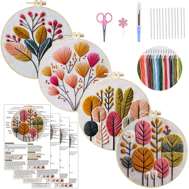 Original New Hand Embroidery DIY Material Kit Getting Started Decorative Embroidery Kit