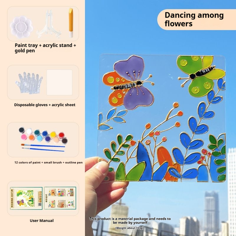 21 PCS Acrylic DIY Painting Board Set Christmas-themed Fun Parent-Child Activity Project Art Supplies for Handmade Materials