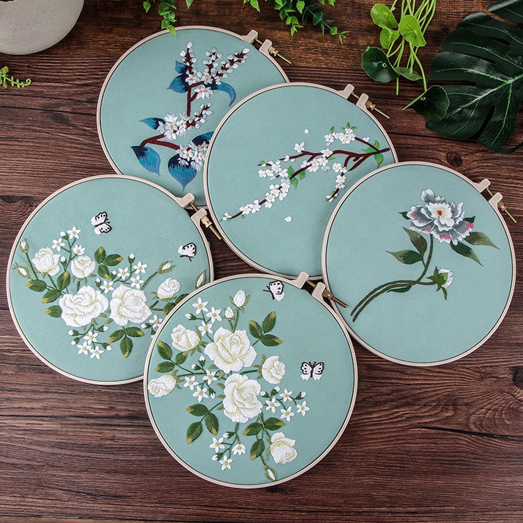 Creative Embroidery DIY Handmade Self-embroidered Gift Tea Coaster Embroidery Kit
