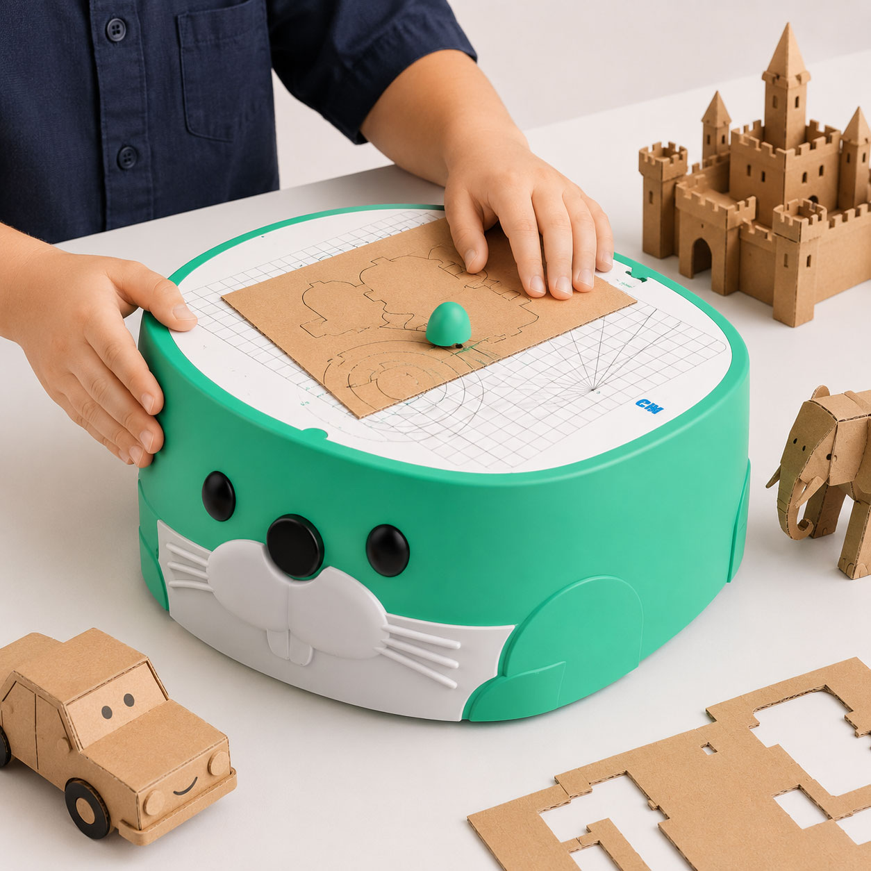 20w 50v Kids Cardboard Cutter Ages 3+, Safe DIY Kit ,STEM Craft Toy