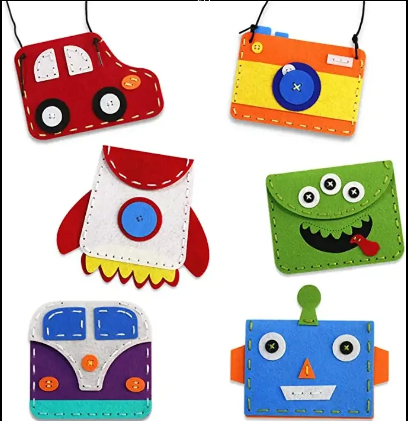 Kids Sewing Kit Felt Animal DIY Crafts Girls Boys Educational Sewing Kids Art Craft Kits Beginners Felt Kids Sewing