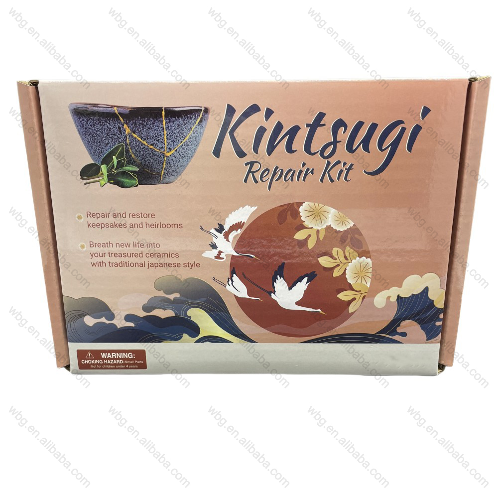 Handmade Gifts DIY Kintsugi Repair Starters Japanese Gold Repair Kintsugi Kit with Practice Cup for Ceramics&amp;Porcelain Repair