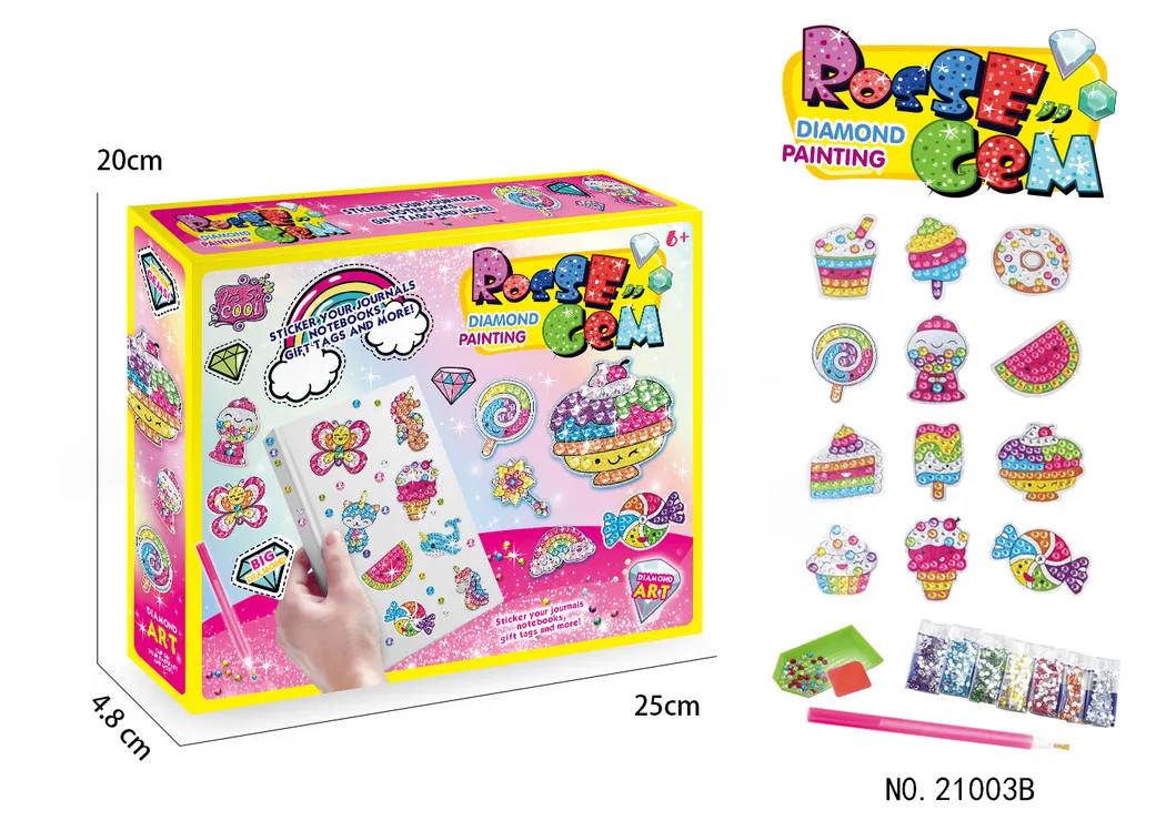 Colorful DIY Gem Diamond Painting Kit for Kids