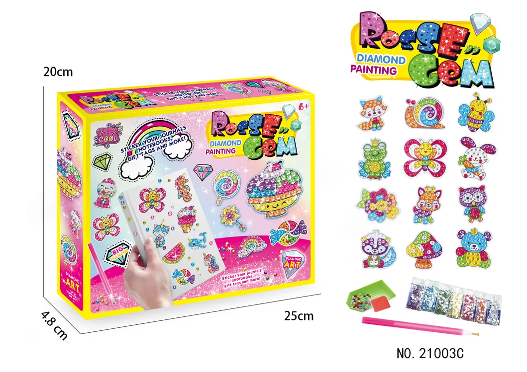 Colorful DIY Gem Diamond Painting Kit for Kids