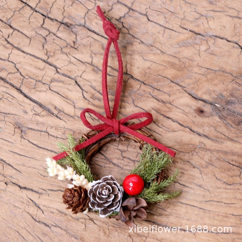JQ Christmas Rattan Wreath DIY Craft Kit Handmade Indoor for Kindergarten &amp; Home Decoration