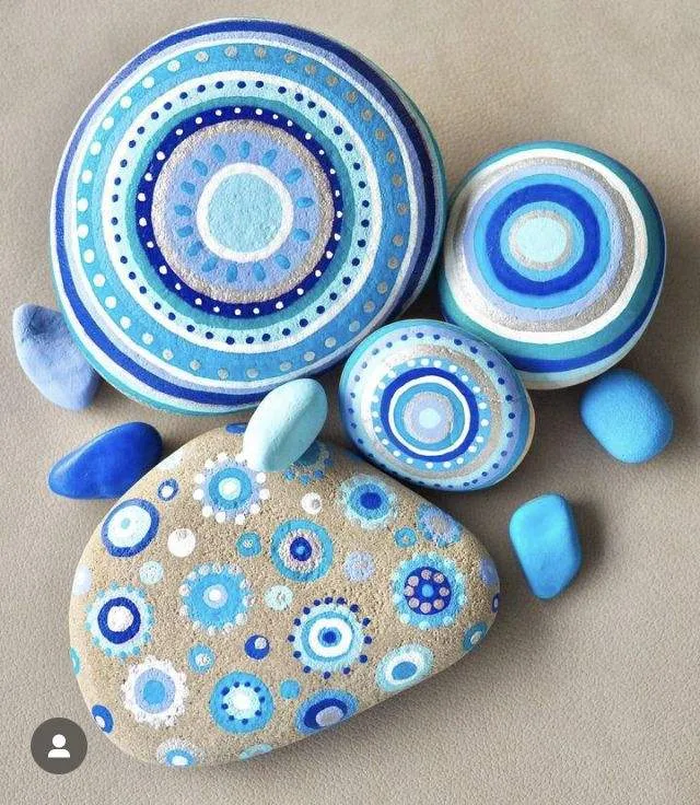 DIY Rock Painting & Foil Art Craft Kit-Educational Toy Set with Nature Stones