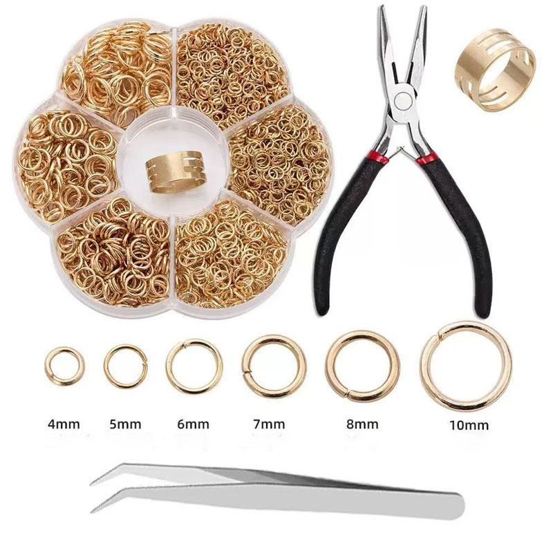 1000pcs DIY Jewelry Making Kit Metal Jump Rings for Earrings Bracelets Necklaces