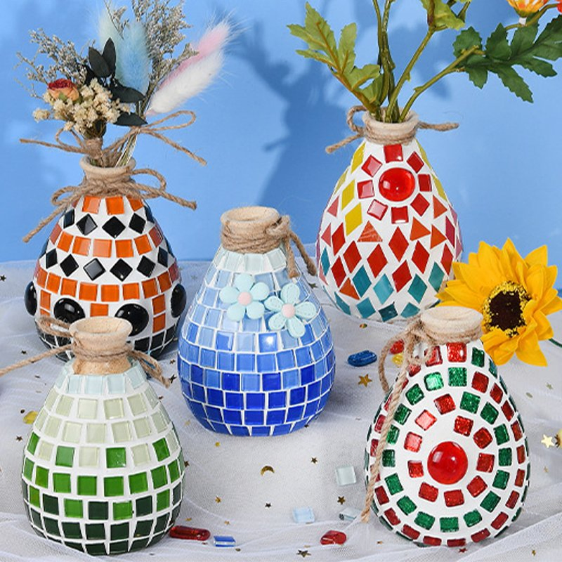 Artificial Antique Vase Arts &amp; Crafts Kit Crystal Glass DIY Mosaic Kits