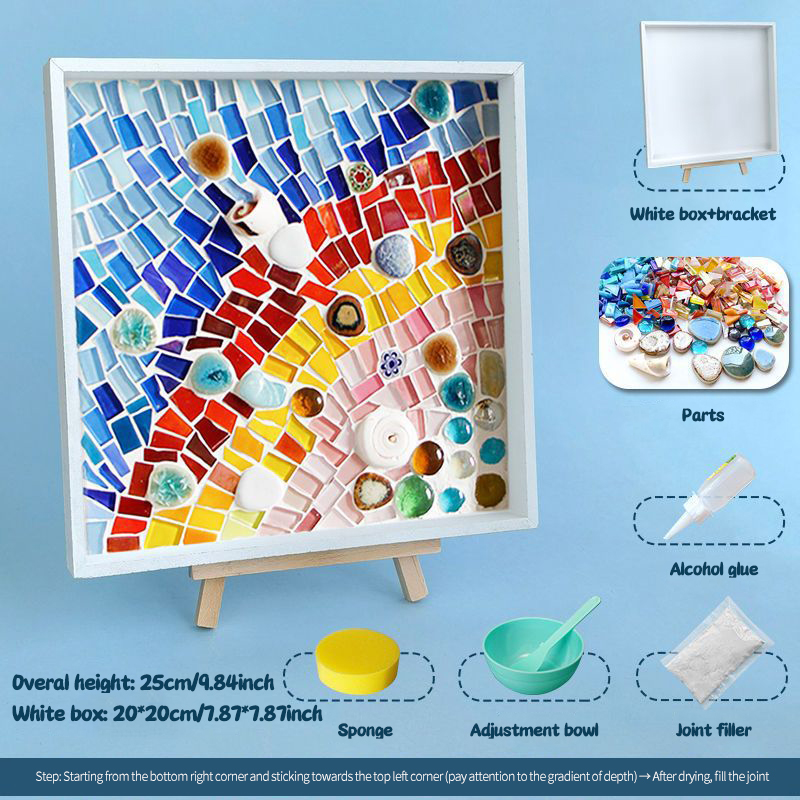 Cream Glue Mosaic Frame Craft Kit detail 9