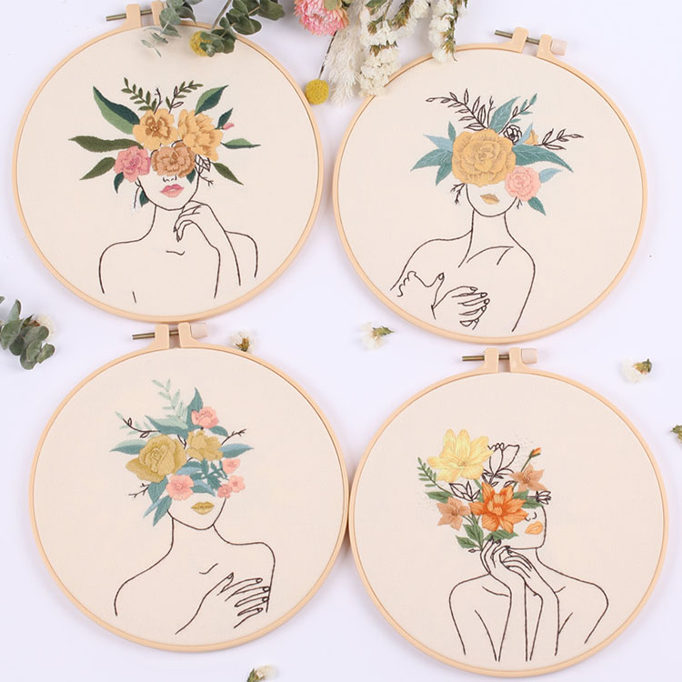 Botanical Beauty DIY Sunflower Embroidery Kit Creative Stitching Set for Adults Adult Body Art Embroidery DIY Embroidered