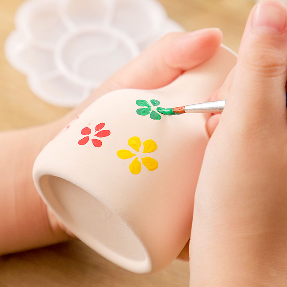 Paint Your Own Ceramic Vase Art Project DIY Painting Kit with 6 Colors-Unisex Drawing Toys Set
