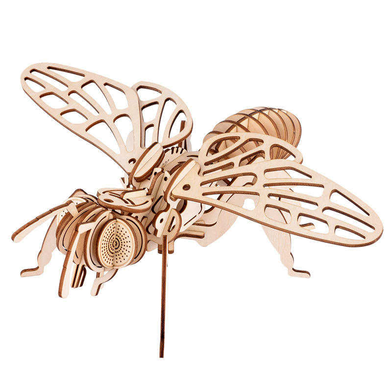 Custom Wood 3D DIY Assembled Puzzle Pieces Educational Toy Science Wooden Puzzle Kits for Kids
