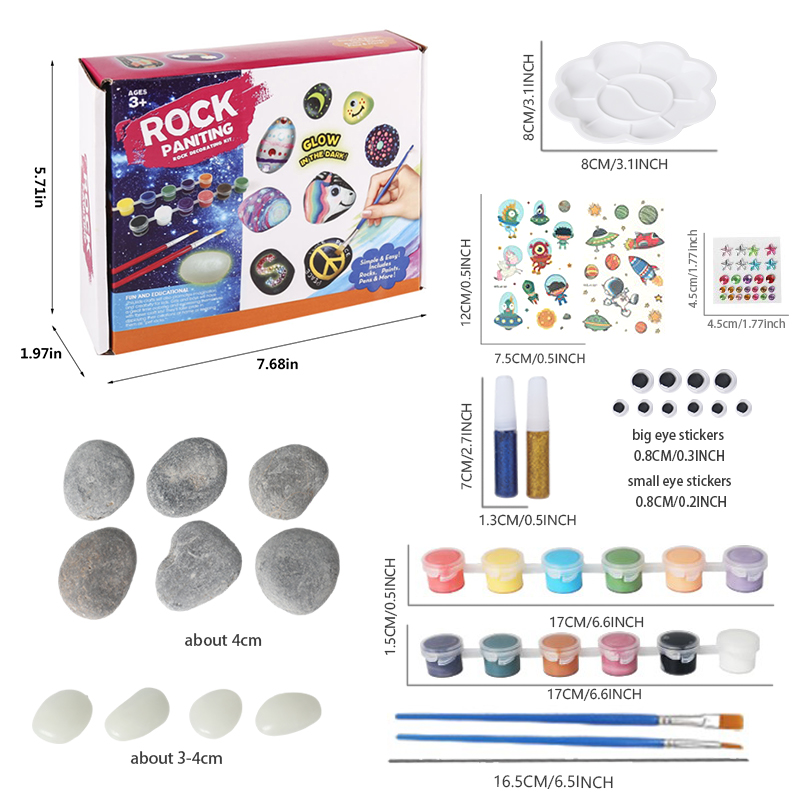 Wholesale DIY PS Plastic Rock Painting Kit for Kids | Creative Drawing Toys Set | Customized Handwork Educational Toy